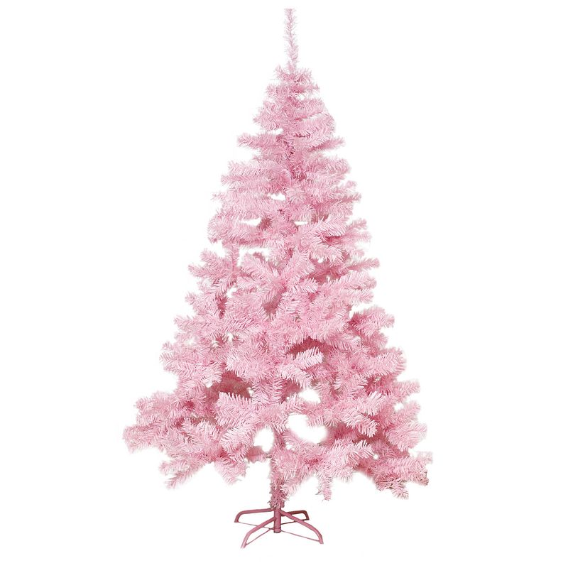 Foto van Kunst kerstboom/kunstboom roze 180 cm - kunstkerstboom
