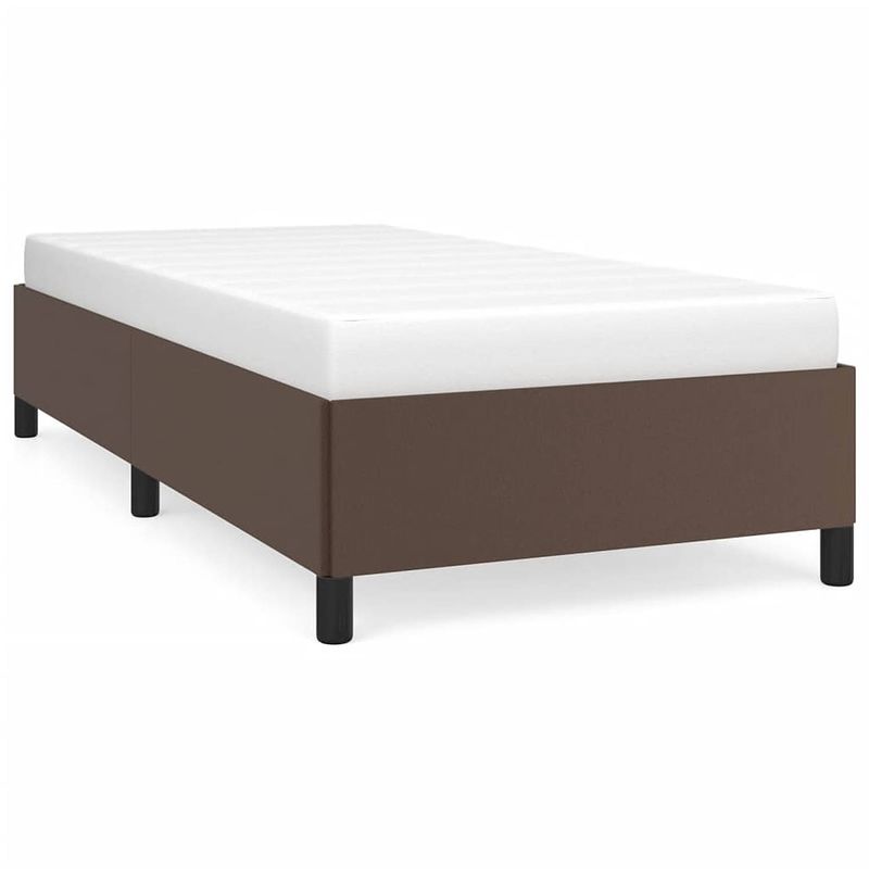 Foto van The living store bedframe kunstleer bruin 90x200 cm - bed