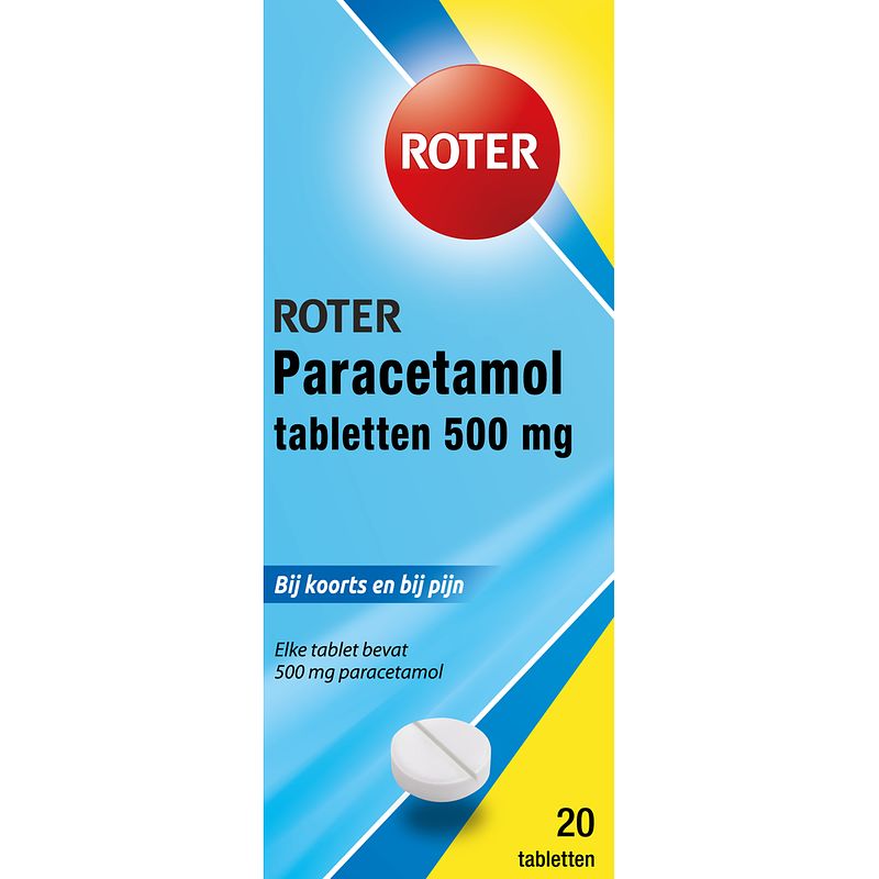Foto van Roter paracetamol tabletten 500 mg, 20 stuks bij jumbo