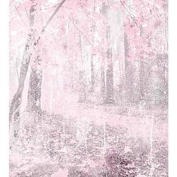 Foto van Dimex pink forest abstract fotobehang 225x250cm 3-banen