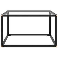 Foto van Infiori salontafel met gehard glas 60x60x35 cm zwart