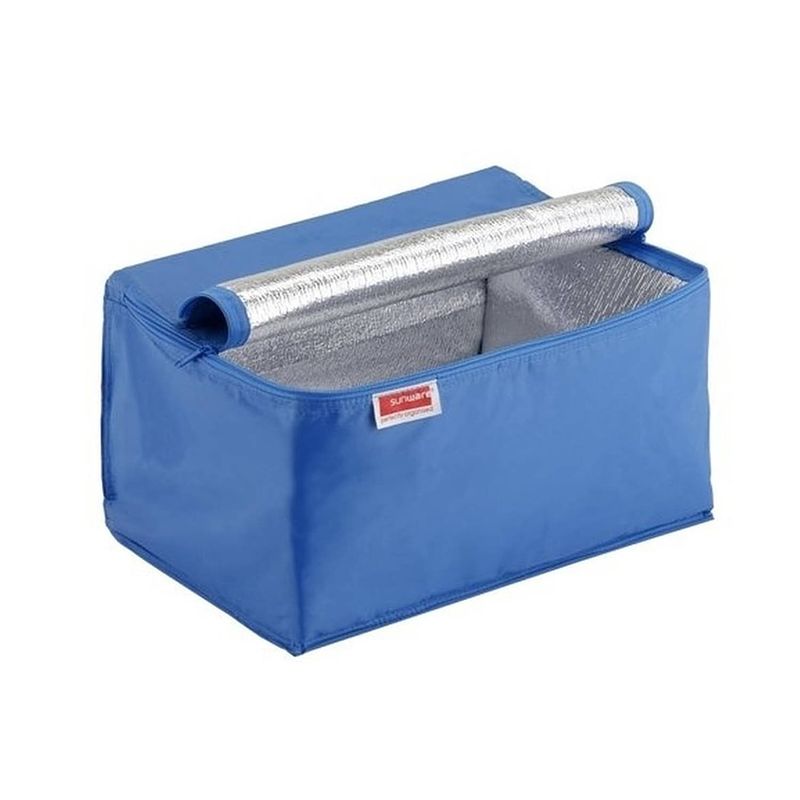 Foto van Sunware - square koeltas blauw - voor vouwkrat 24l - 35,5 x 26,5 x 20 cm