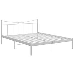 Foto van The living store metalen bedframe - comfort - bed - 140x200 cm - kleur- wit