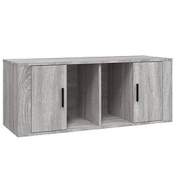 Foto van The living store tv-meubel - trendy - tv-meubel - 100 x 35 x 40 cm - grijs sonoma eiken