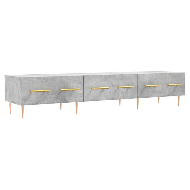 Foto van The living store tv-meubel 3 lades - 150 x 36 x 30 cm - betongrijs