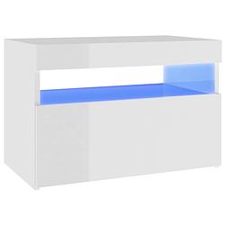 Foto van Vidaxl tv-meubel met led-verlichting 60x35x40 cm hoogglans wit