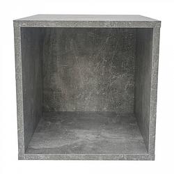 Foto van Opbergkubus vakkie multifunctioneel vierkant - stapelbaar opbergsysteem - grijs industrieel beton look