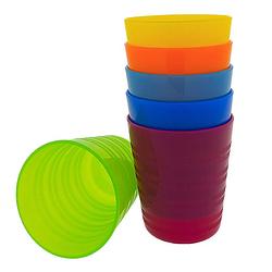 Foto van 144 x kunststof onbreekbare drinkbekers - bpa-vrij - 6 kleuren - 240 ml