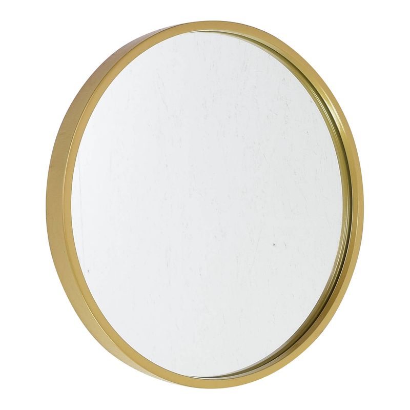 Foto van Fragix boston wandspiegel rond - goud - metaal - ø35cm - industrieel