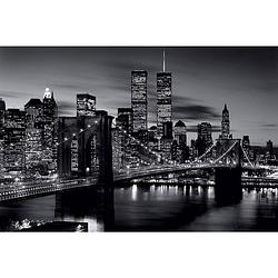 Foto van Pyramid brooklyn bridge black and white poster 91,5x61cm