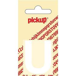 Foto van Plakletter helvetica 40 mm sticker witte letter u