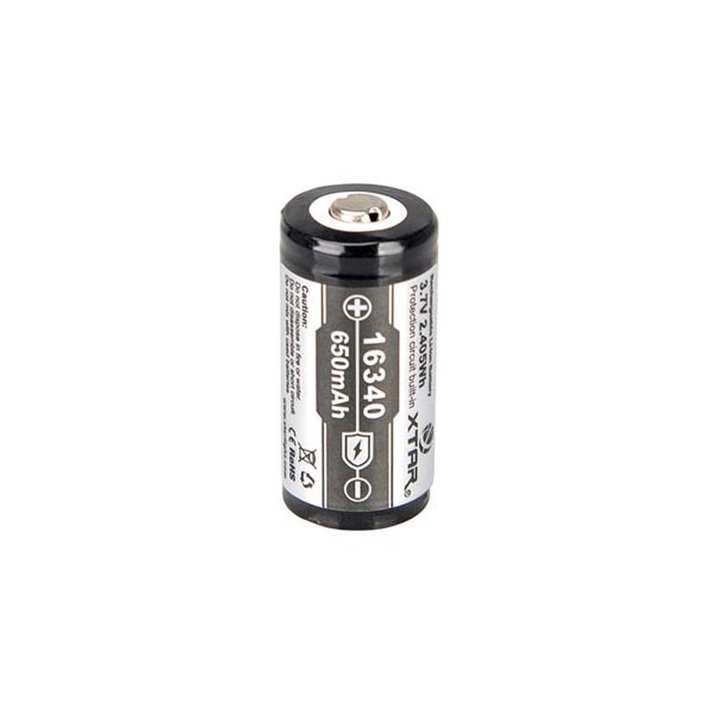 Foto van Xtar - oplaadbare lithium-ion batterij 3.7 v - 650 mah - 16340