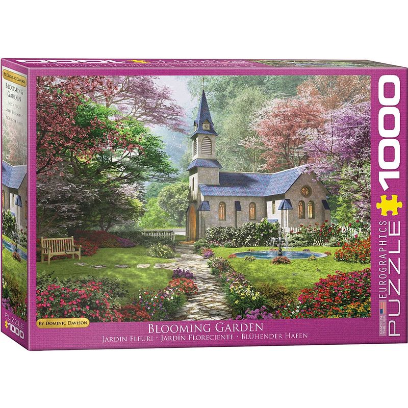 Foto van Eurographics puzzel blooming garden - dominic davison - 1000 stukjes