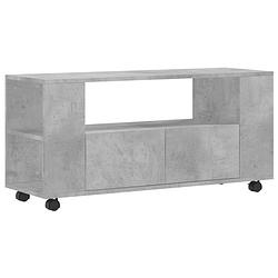 Foto van The living store tv-meubel betongrijs - 102 x 34.5 x 43 cm - trendy en praktisch