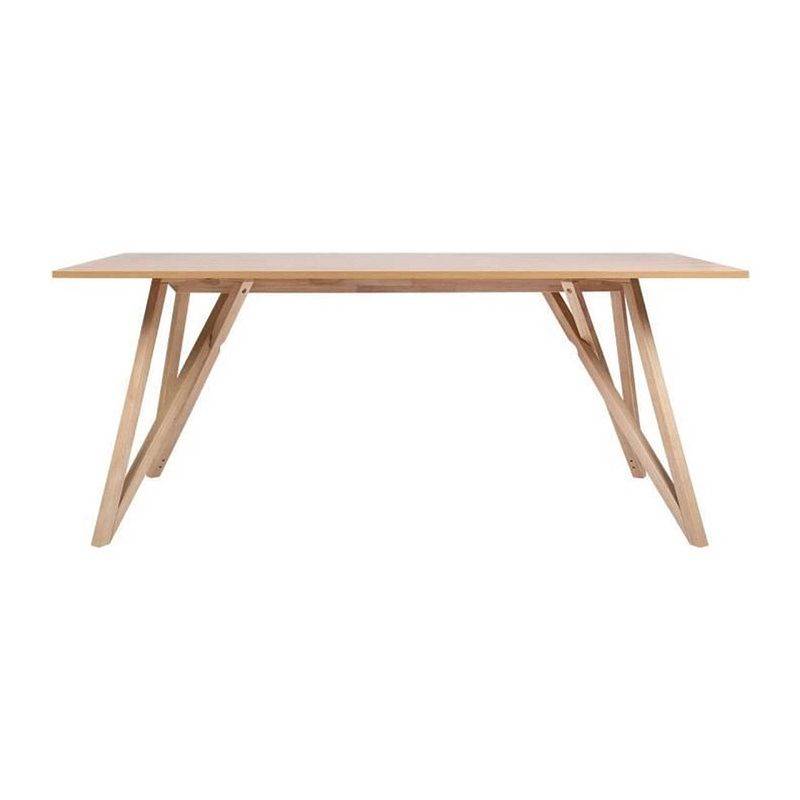 Foto van Sawyer scandinavische eetkamertafel - 180 x 90 x 75 cm - essenhout