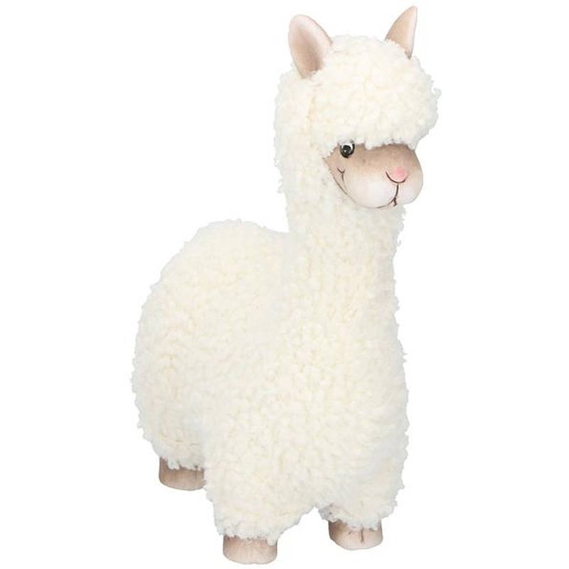 Foto van Tom beeld alpaca wol 14,5 cm wit