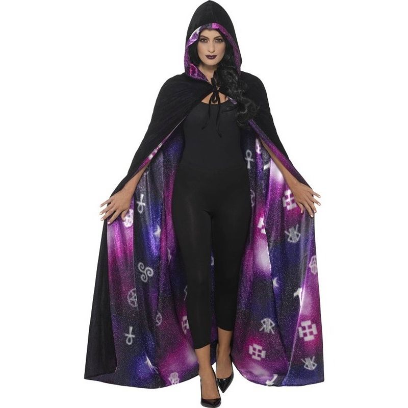 Foto van Halloween - tweezijdige galaxy ouija verkleed cape - carnavalskostuums