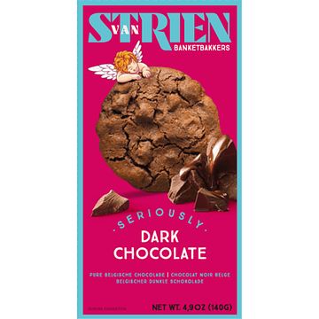 Foto van Van strien roomboter dark chocolate 140g bij jumbo