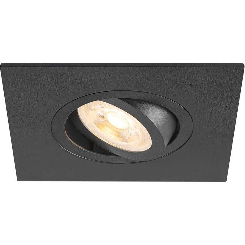 Foto van Slv 1007628 new tria 75 xl inbouwlamp led gu10 zwart