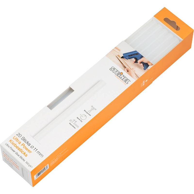 Foto van Steinel ultra power lijmstick 11 mm 250 mm transparant 500 g 20 stuk(s)