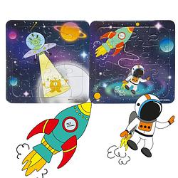 Foto van Decopatent® uitdeelcadeaus 50 stuks space - ruimte puzzels - traktatie