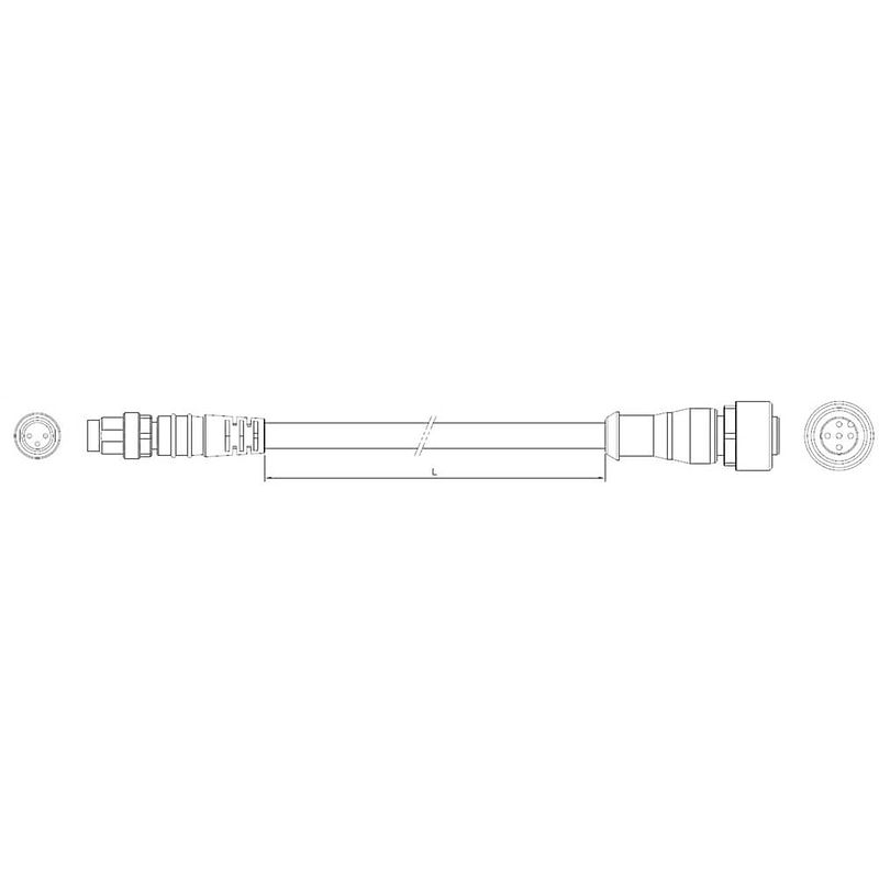 Foto van Te connectivity 2273114-4 sensor/actuator connector, geassembleerd m12 aantal polen: 5 stekker, recht, bus, recht 1.50 m 1 stuk(s)