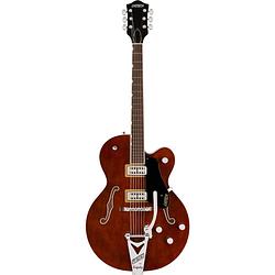 Foto van Gretsch professional collection tennessean hollow body rw walnut stain met g6241 deluxe hardshell case