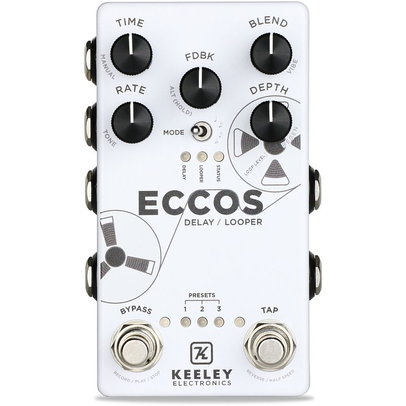 Foto van Keeley eccos delay / looper studiokwaliteit stereo delay met tape flanged modulation