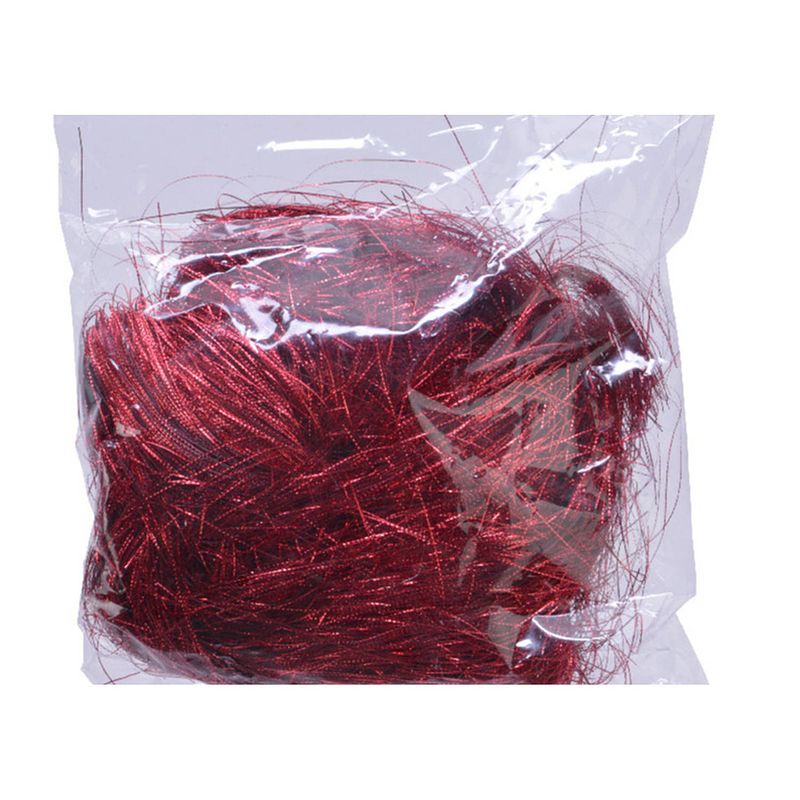 Foto van Decoris engelenhaar - rood - 80 gr - synthetisch - lamettahaar - engelenhaar