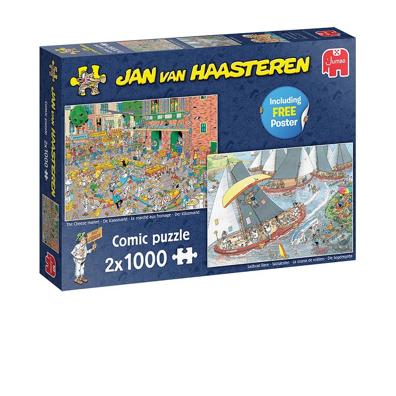 Foto van Jumbo jan van haasteren puzzelset hollandse tradities - 2 x 1000 stukjes