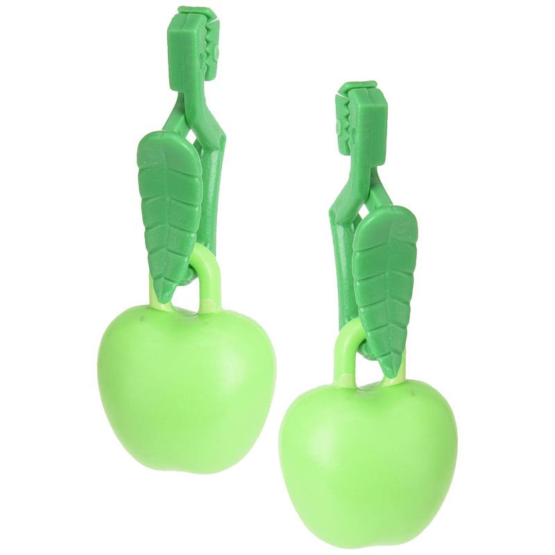 Foto van Excellent houseware tafelkleedgewichten appels - 8x - groen - kunststof - tafelkleedgewichten