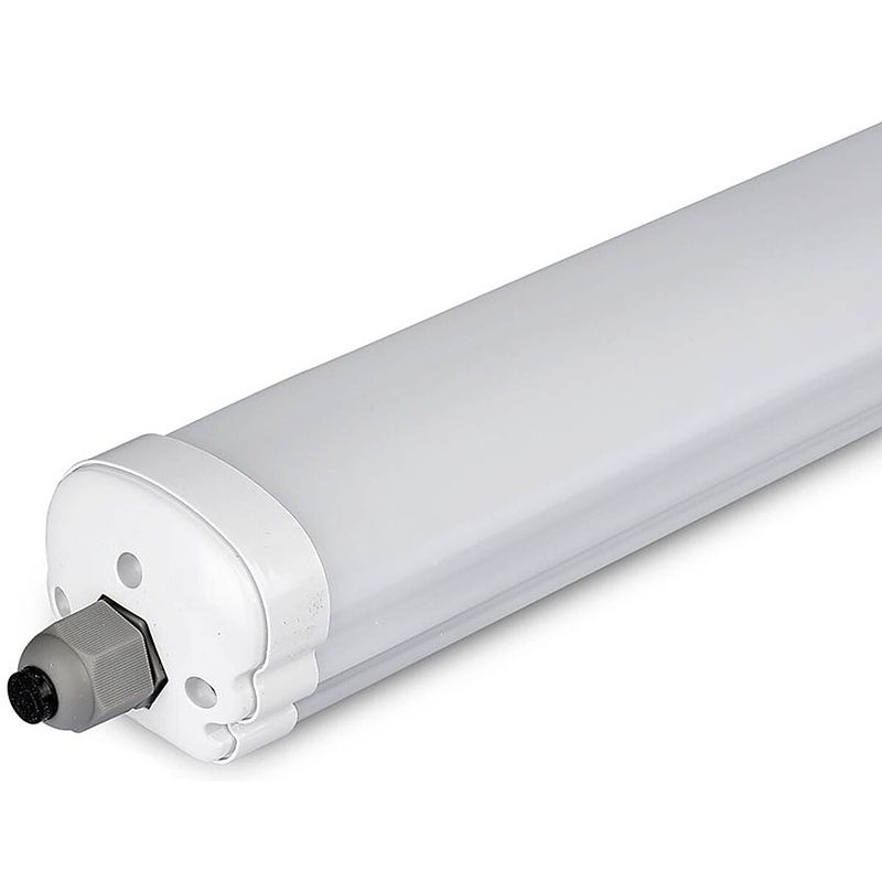 Foto van Led balk - viron bunton - 36w - waterdicht ip65 - helder/koud wit 6400k - mat wit - kunststof - 120cm