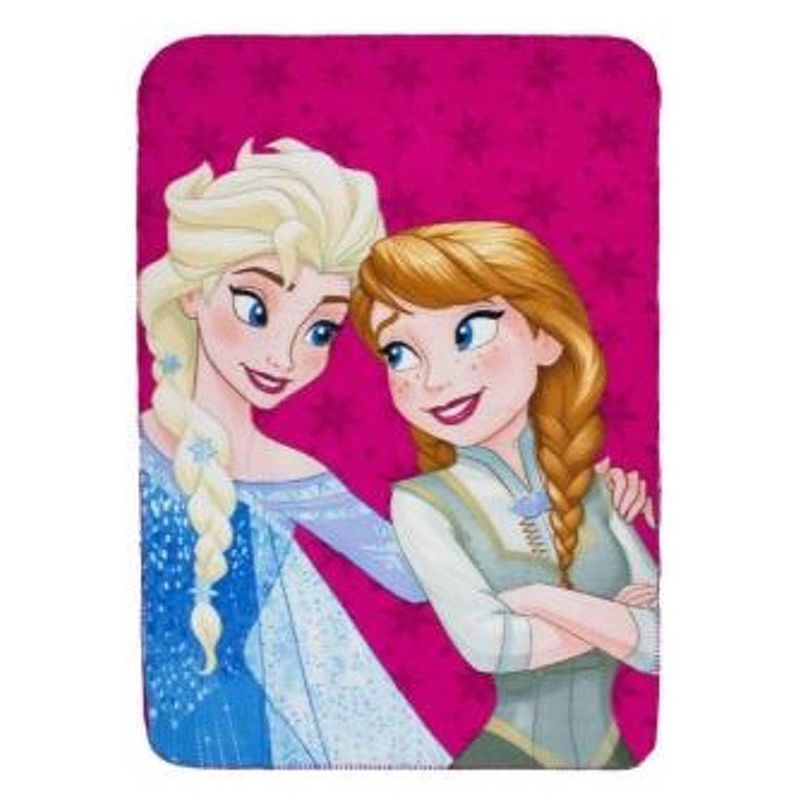 Foto van Disney frozen kinderkamer fleecedeken roze 100 x 140 cm - plaids