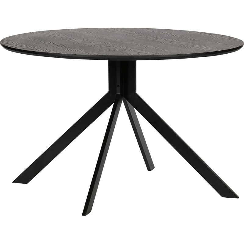 Foto van Eettafel bruno mdf zwart rond 120 cm