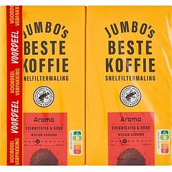 Foto van Jumbo'ss beste koffie snelfiltermaling aroma voordeelverpakking 2 x 500g