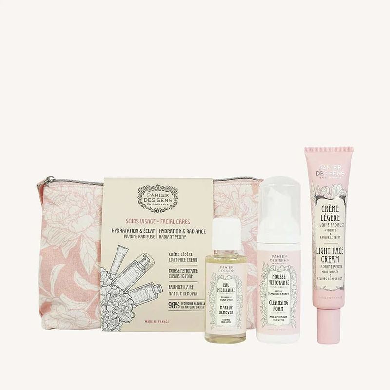 Foto van Panier des sens radiant peony facial care set