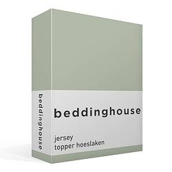 Foto van Beddinghouse jersey topper hoeslaken - 100% gebreide jersey katoen - lits-jumeaux (180x200/220 cm) - green