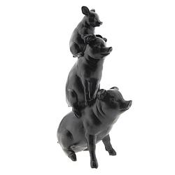 Foto van Clayre & eef bruine decoratie varkens 14*8*25 cm 6pr2432