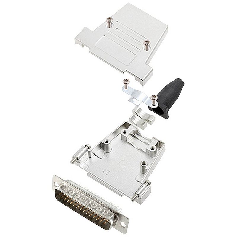 Foto van Encitech dtsl25-sjsrg-t-hdp44-w-k 6355-8088-03 d-sub male connectorset 180 ° aantal polen: 44 soldeerkelk 1 stuk(s)