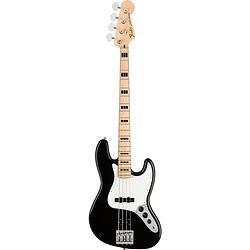 Foto van Fender geddy lee jazz bass mn black elektrische basgitaar met deluxe gigbag