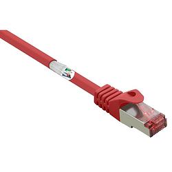 Foto van Renkforce rf-3432078 rj45 netwerkkabel, patchkabel cat 6 s/ftp 20.00 m rood snagless, vergulde steekcontacten, vlambestendig 1 stuk(s)