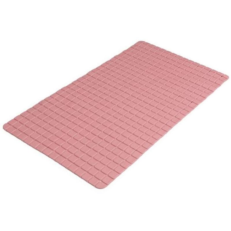 Foto van Urban living badkamer/douche anti slip mat - rubber - voor op de vloer - oud roze - 39 x 69 cm - badmatjes