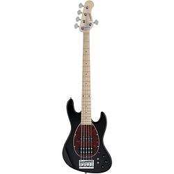 Foto van Sadowsky metroline 21-5 vintage m/j bass swamp ash solid black high polish 5-snarige elektrische basgitaar met gigbag