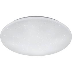 Foto van Led plafondlamp - trion ster - 27w - aanpasbare kleur - dimbaar - afstandsbediening - sterlicht - rond - mat wit -