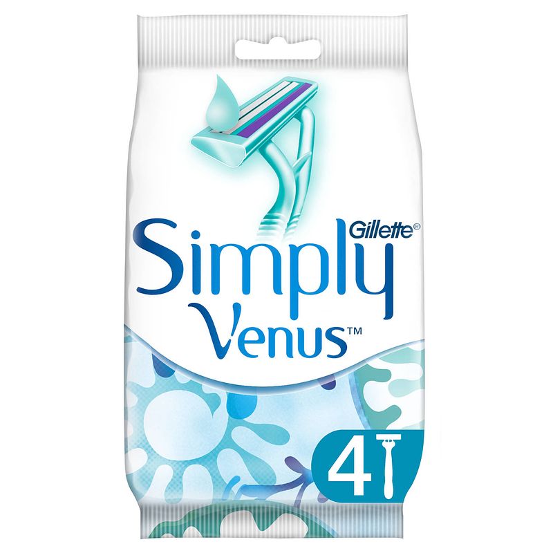 Foto van Gillette scheermesjes simply venus2 - 4 wegwerpmesjes