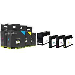 Foto van Inktmedia® -navulinkt - geschikt hp 953xl 953 set inktcartridge bk c m y hoge capaciteit - navul inkt - refill inkt