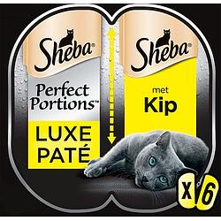 Foto van Sheba perfect portions luxe pate met kip kattenvoer 6 x 37, 5g bij jumbo
