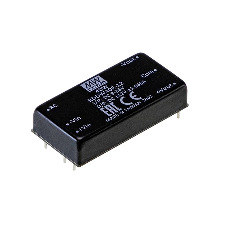 Foto van Mean well rddw40f-15 dc/dc-converter, print 1.333 a 40 w aantal uitgangen: 2 x inhoud 1 stuk(s)