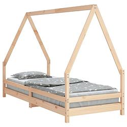 Foto van Vidaxl kinderbedframe 80x200 cm massief grenenhout