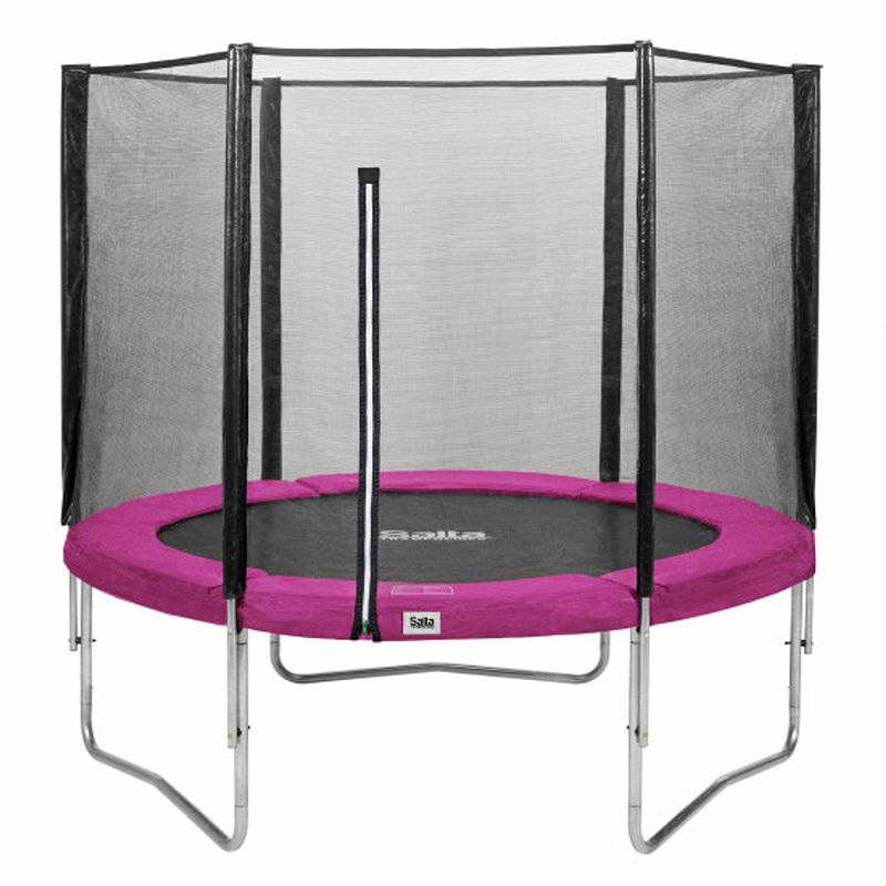 Foto van Salta combo trampoline rond met veiligheidsnet - 213 cm - roze